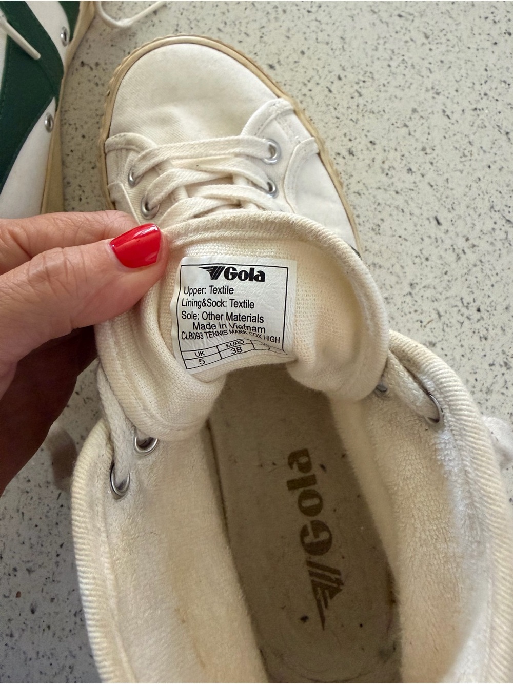 Women’s Gola Mark Cox High Tops Size 7 - Picture 5 of 8